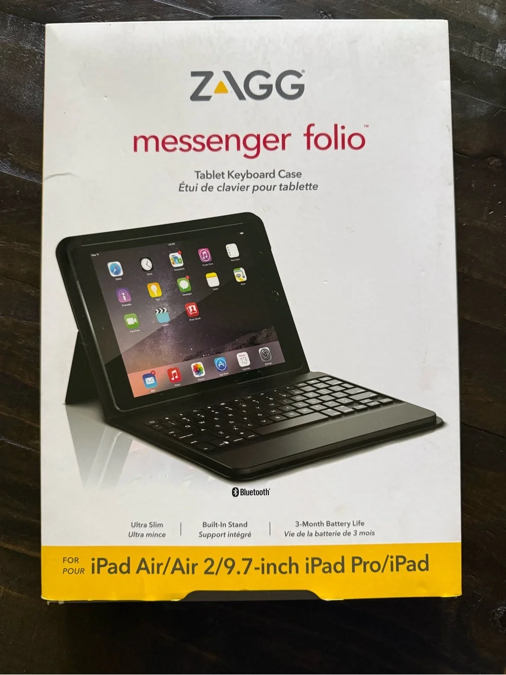 Messenger Folio Tablet/iPad Keyboard Case - Black